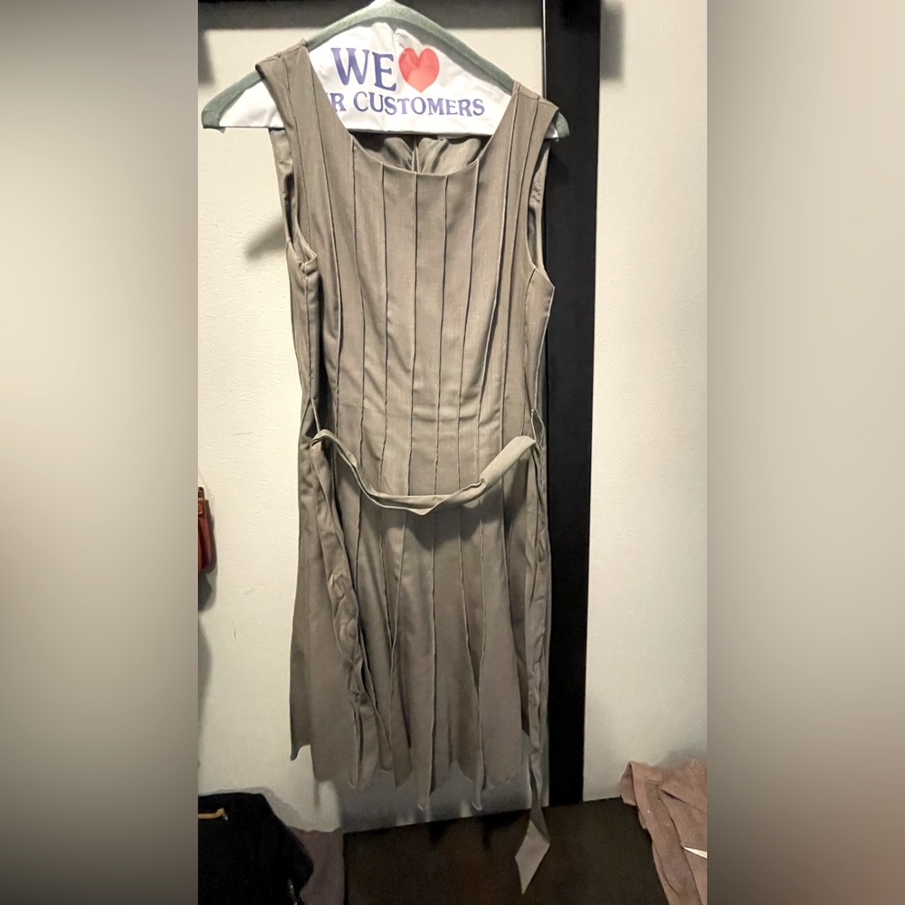 CK belted line dress - gray with front detail